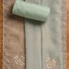 Blue Tissue Unstitched Suit With Dupatta