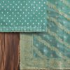 Soft Blue Embroidered Chanderi Unstitched Suit