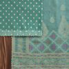 Blue Embroidered Chanderi Unstitched Suit