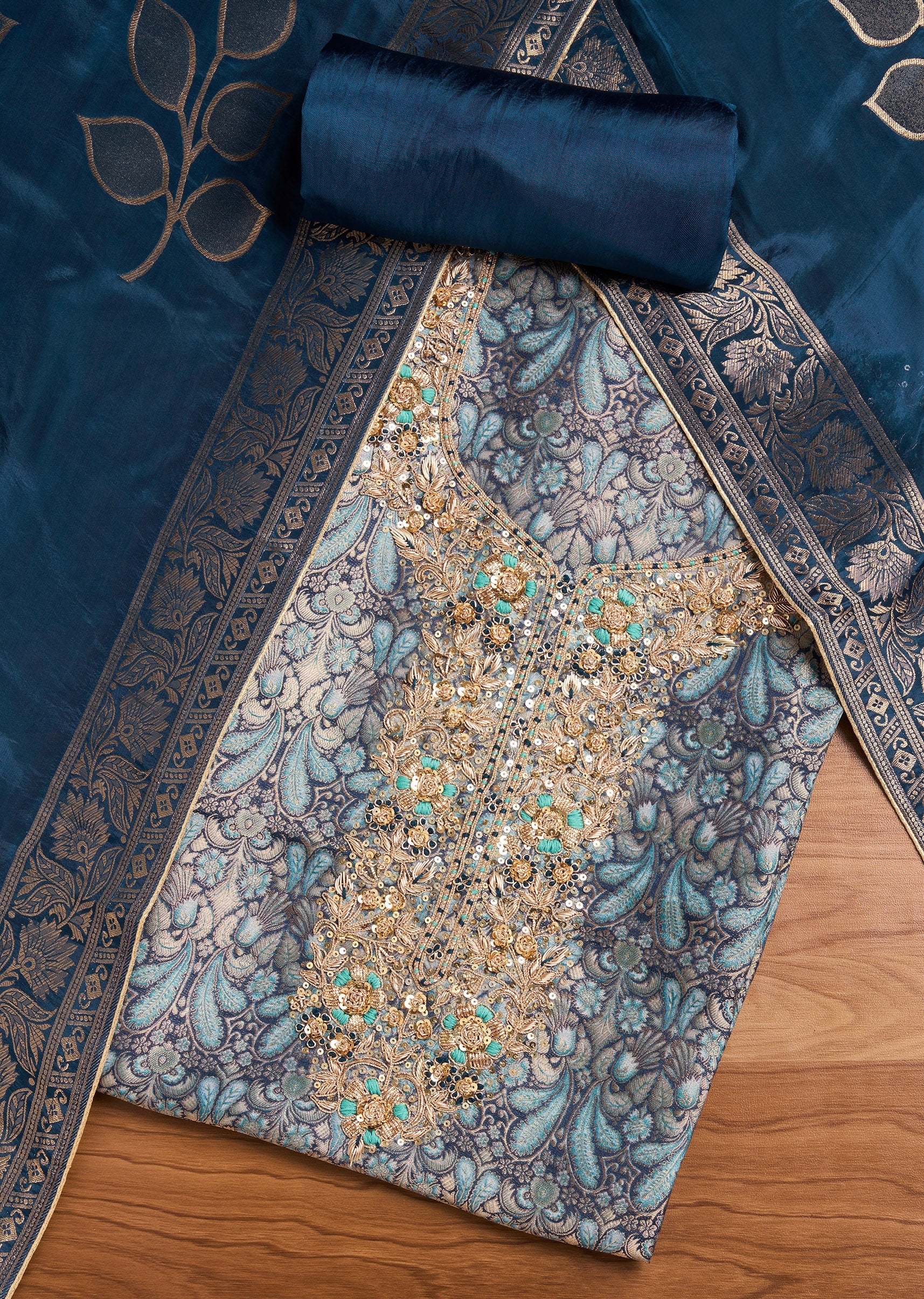 4776-blue-crepe-unstitched-suit-with-dupatta-1.jpg Blue Crepe Unstitched Suit With Dupatta