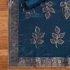 Blue Crepe Unstitched Suit With Dupatta