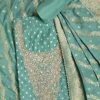 Elegant Blue Chanderi Suit Fabric with Dupatta