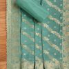 Elegant Blue Chanderi Suit Fabric with Dupatta