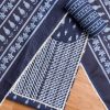 Dark Blue Cotton Printed Unstitched Suit Set