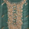 Blue Tissue Embroidered Unstitched Suit Set