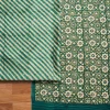 Azure Blue Chanderi Printed Unstitched Suit Set