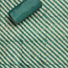 Azure Blue Chanderi Printed Unstitched Suit Set