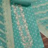 Blue Embroidered Chanderi Suit