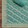 Blue Embroidered Chanderi Suit