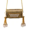 Gold Pearl Encrusted Antique Metal Bag