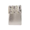 Silver Mirror Embellished Flap Bag