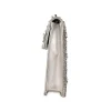 Silver Mirror Embellished Flap Bag