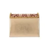 Maroon Zari and Kundan Embellished Rectangular Flap Bag