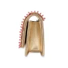 Pink Zari and Kundan Brocade Rectangular Flap Bag