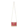 Pink Zari and Kundan Brocade Rectangular Flap Bag