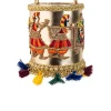 Gold Tassel Drop Embroidered Potli Bucket Bag