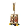 Gold Tassel Drop Embroidered Potli Bucket Bag