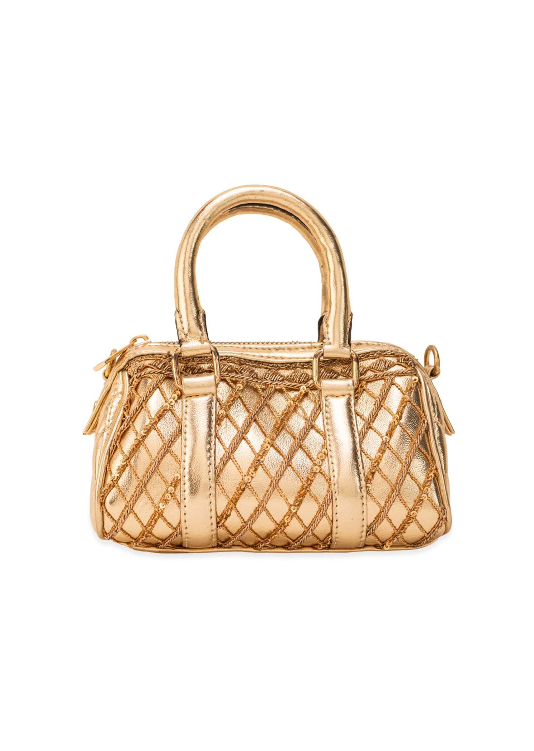 Gold Lycra Quilted Bag