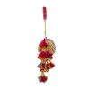 Pink Brocade Kundan Bag with Tassel