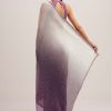 Purple Dual Shaded Half And Half Sequins Saree