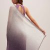 Purple Dual Shaded Half And Half Sequins Saree