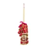 Pink Pearl Embellished Pom Pom Tassel Potli Bag