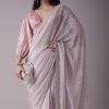 Lavender Purple Sequins Saree With An Embellished Border