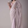 Lavender Purple Sequins Saree With An Embellished Border