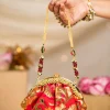 Red and Gold Floral Motif Bag