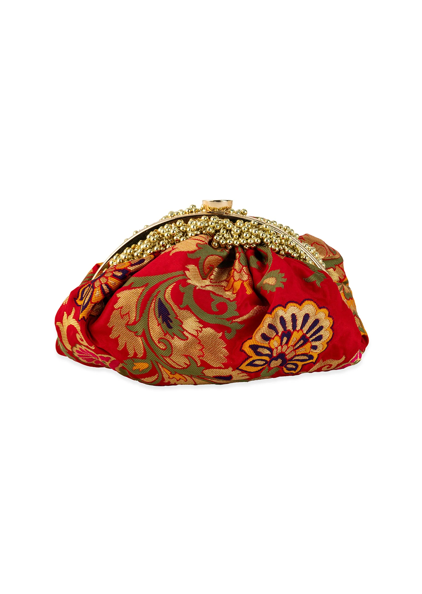 Red and Gold Floral Motif Bag