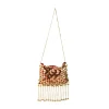 Red Mirror Disc Tassel Bag