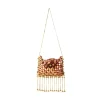 Red Mirror Disc Tassel Bag