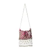 Pink and Silver Mirror Disc Tassel Bag
