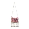 Pink and Silver Mirror Disc Tassel Bag