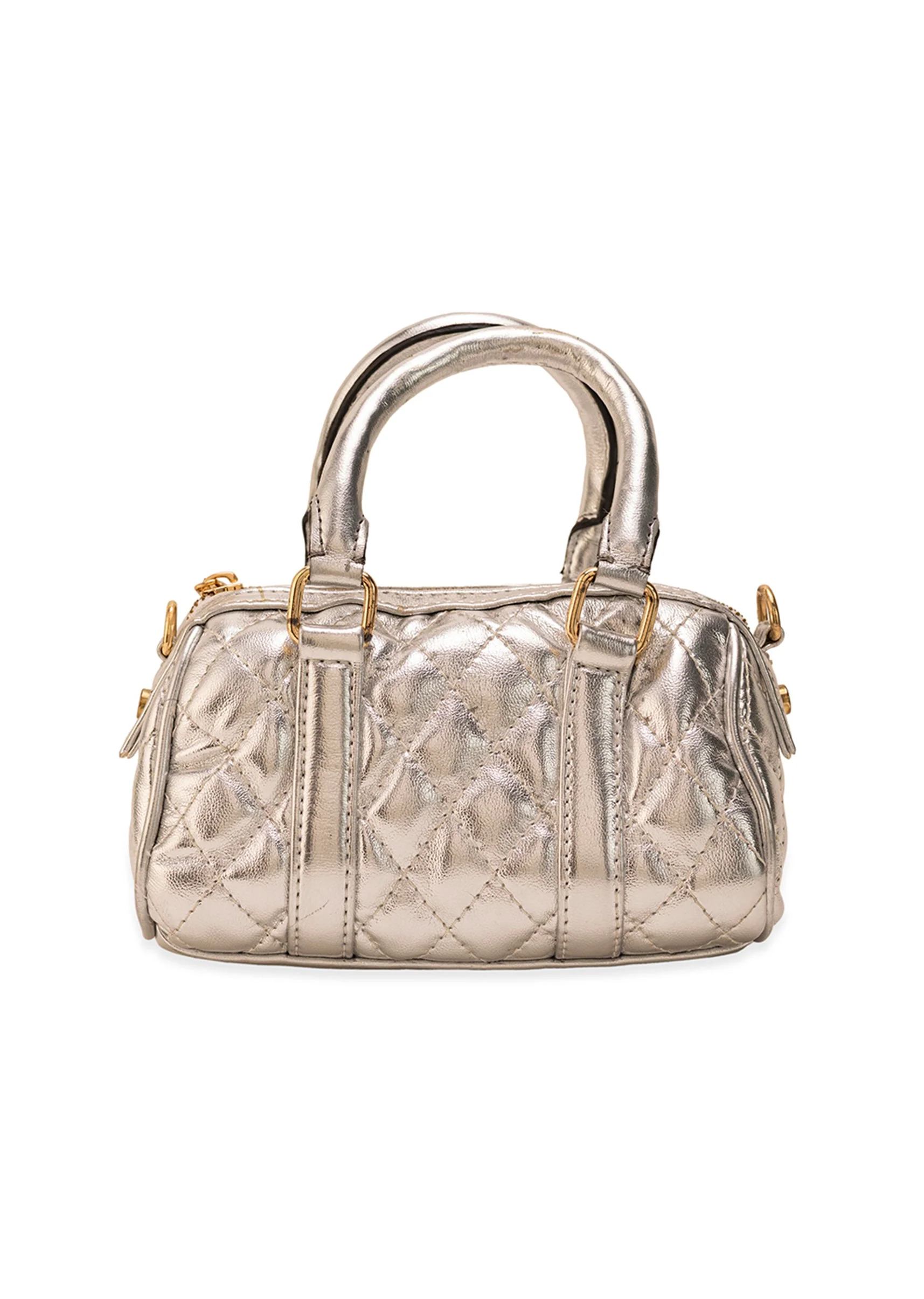 Silver Quilted Lyrca Bag