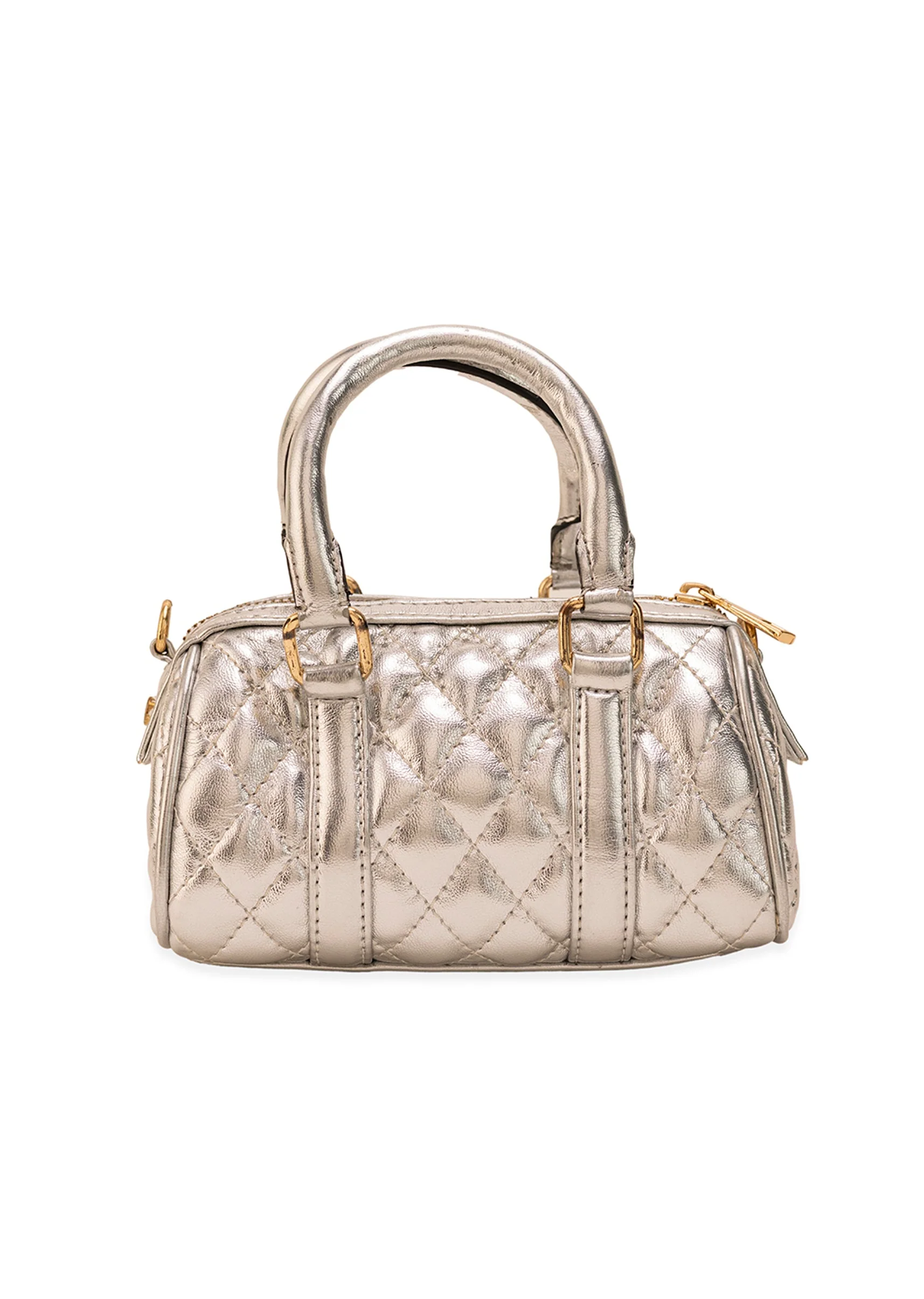Silver Quilted Lyrca Bag