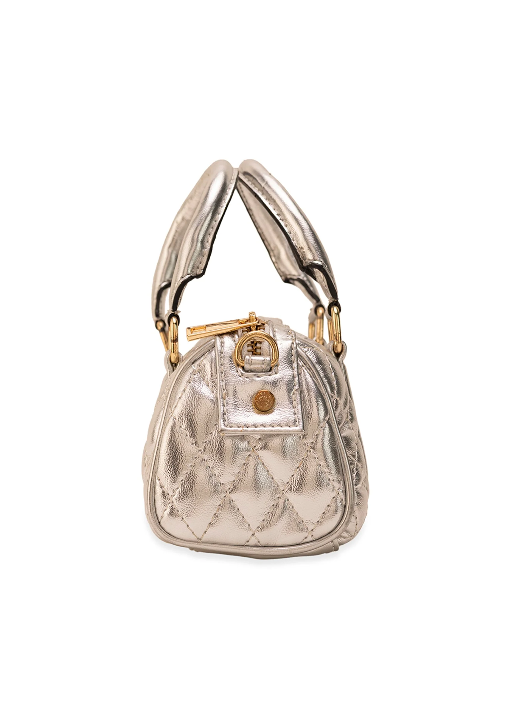 Silver Quilted Lyrca Bag