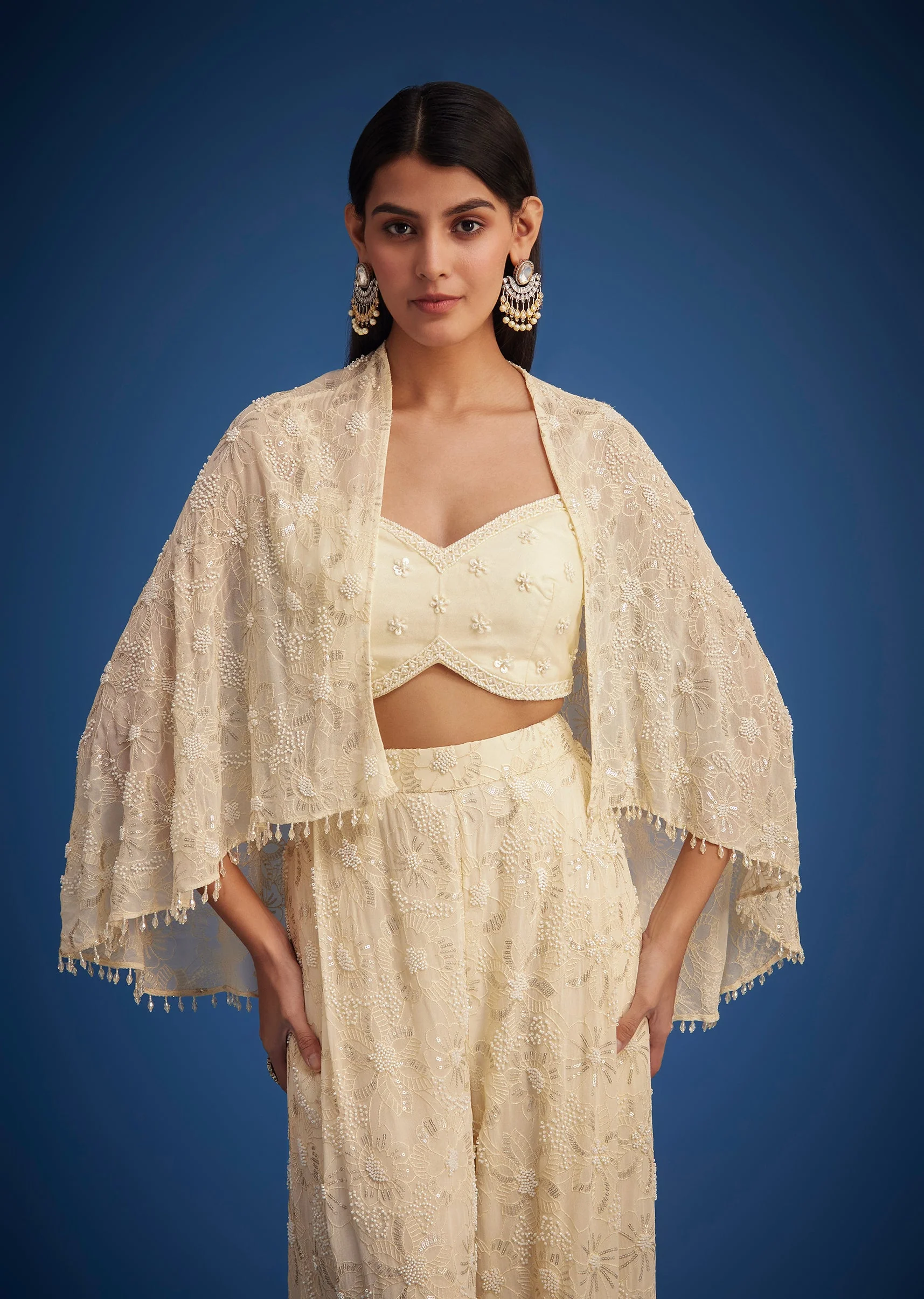 5190-off-white-embroidered-cape-palazzo-set-1.webp Off White Embroidered Cape Palazzo Set