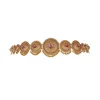520-gold-toned-temple-style-waist-belt-with-pink-and-green-simulated-stones-2.webp Gold Toned Temple Style Waist Belt With Pink and Green Simulated Stones