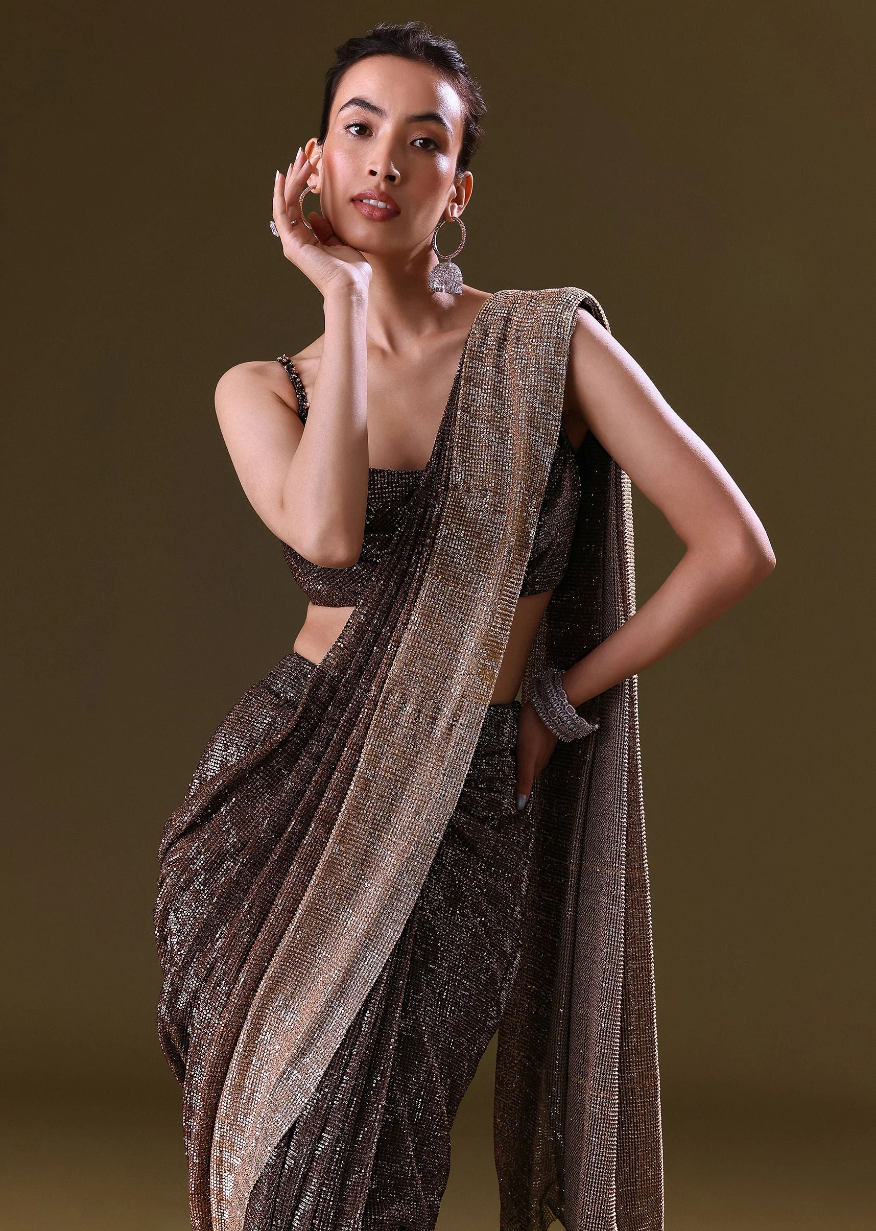 5203-us-0-us-0-variation-1.webp Brown Pre Stitched Saree With Cowl Blouse
