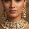 521-gold-finish-necklace-set-in-kundan-detail-work-1.webp Gold Finish Necklace Set In Kundan Detail Work