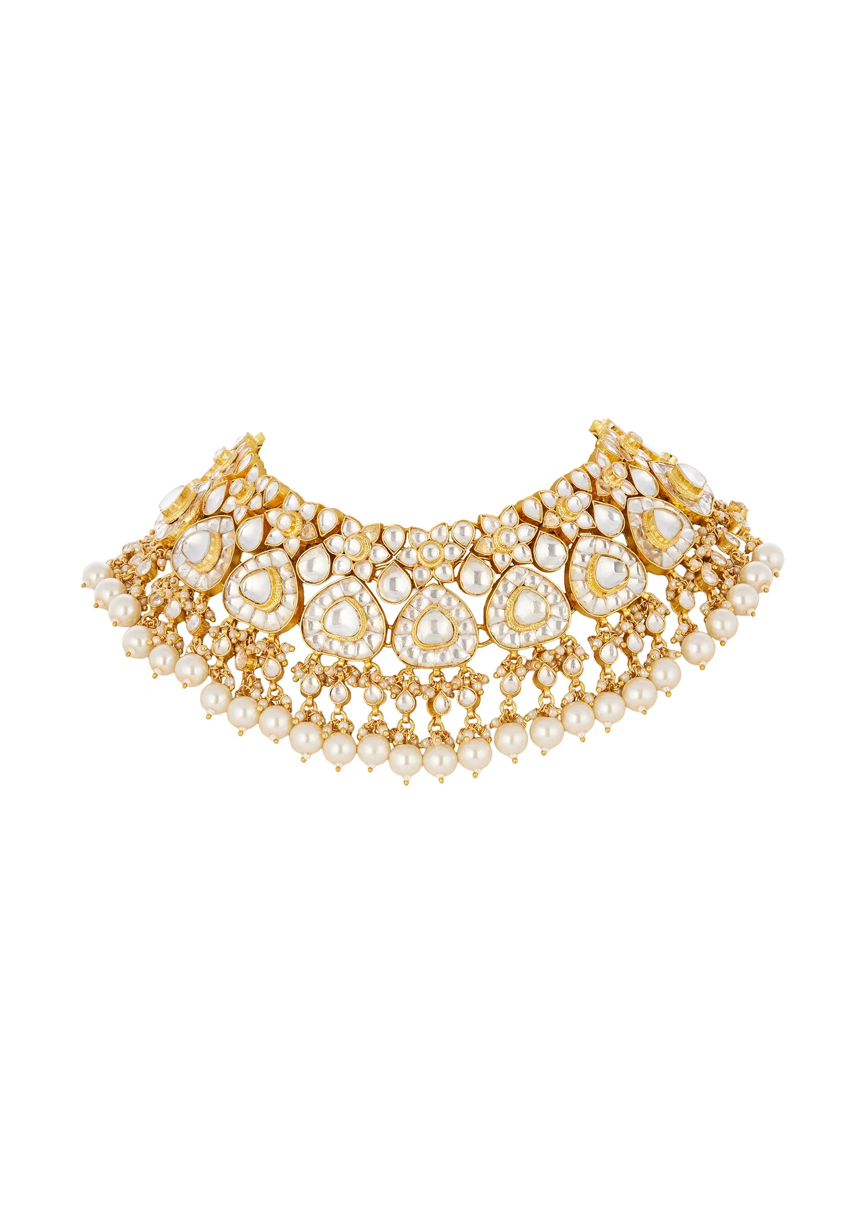 521-gold-finish-necklace-set-in-kundan-detail-work-3.webp Gold Finish Necklace Set In Kundan Detail Work