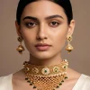 Green Gold Zirconia Necklace Set