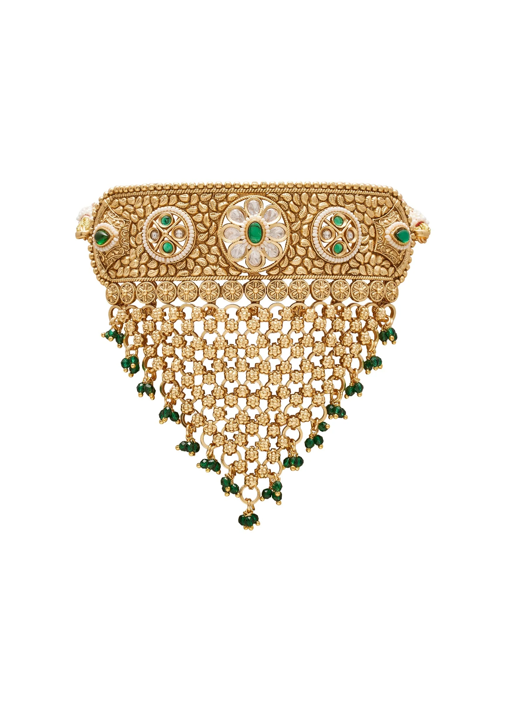 Green Gold Zirconia Necklace Set