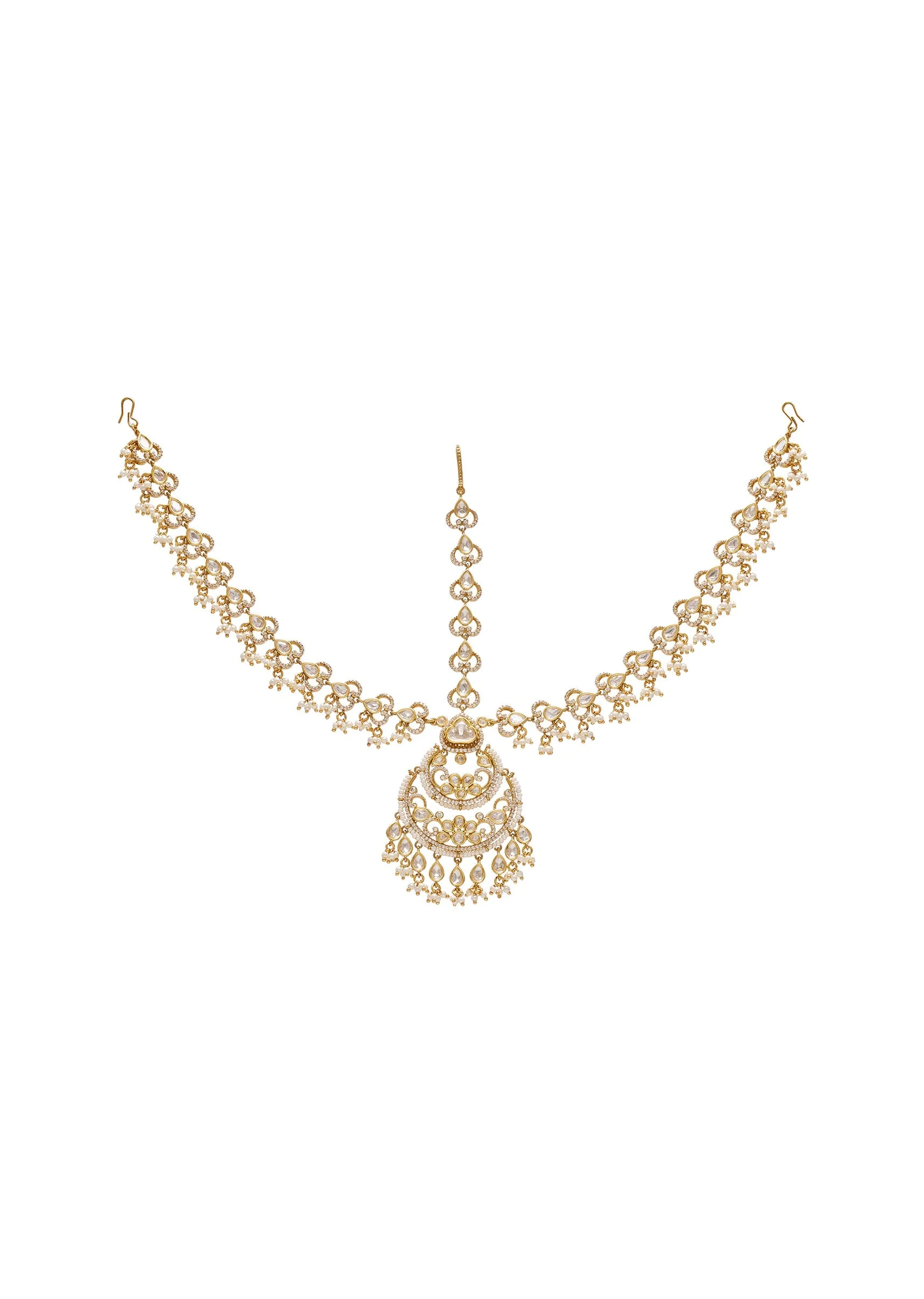525-minimal-white-stone-bridal-mathapatti-1.webp Minimal White Stone Bridal Mathapatti