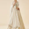 Off White Bridal Embroidered Lehenga Set With Dupatta