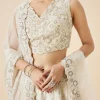 Off White Bridal Embroidered Lehenga Set With Dupatta
