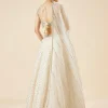 Off White Embroidered Lehenga Set With Dupatta