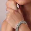 527-92.5-sterling-silver-bangles-with-white-zirconia-set-of-2-1.jpg 92.5 Sterling Silver Bangles With White Zirconia Set of 2