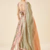 Peach Floral Embroidered Bridal Lehenga Set